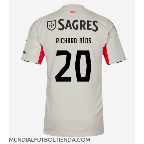 Camiseta Benfica Richard Rios #20 Segunda Equipación Replica 2025-26 mangas cortas